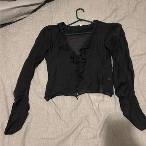 Joie Black Silk Blouse
